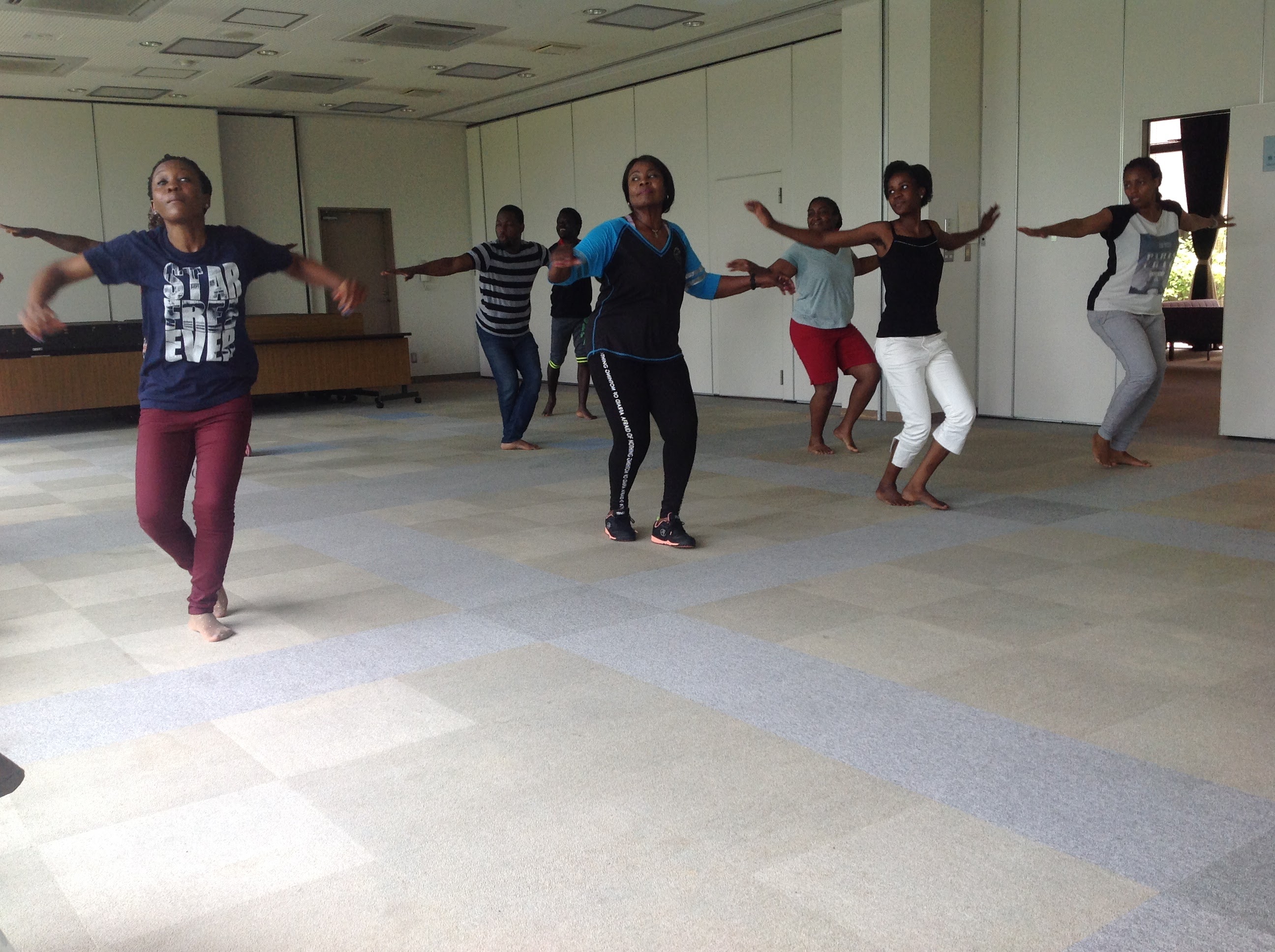 AFAM dance group preparation for performance